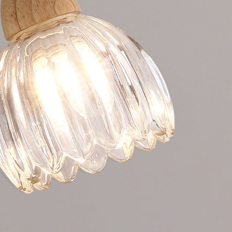 Lily Moderne Design LED Geplooide Helder Wandlamp Hout/Glas Slaapkamer/Eetkamer/Woonkamer/Keuken