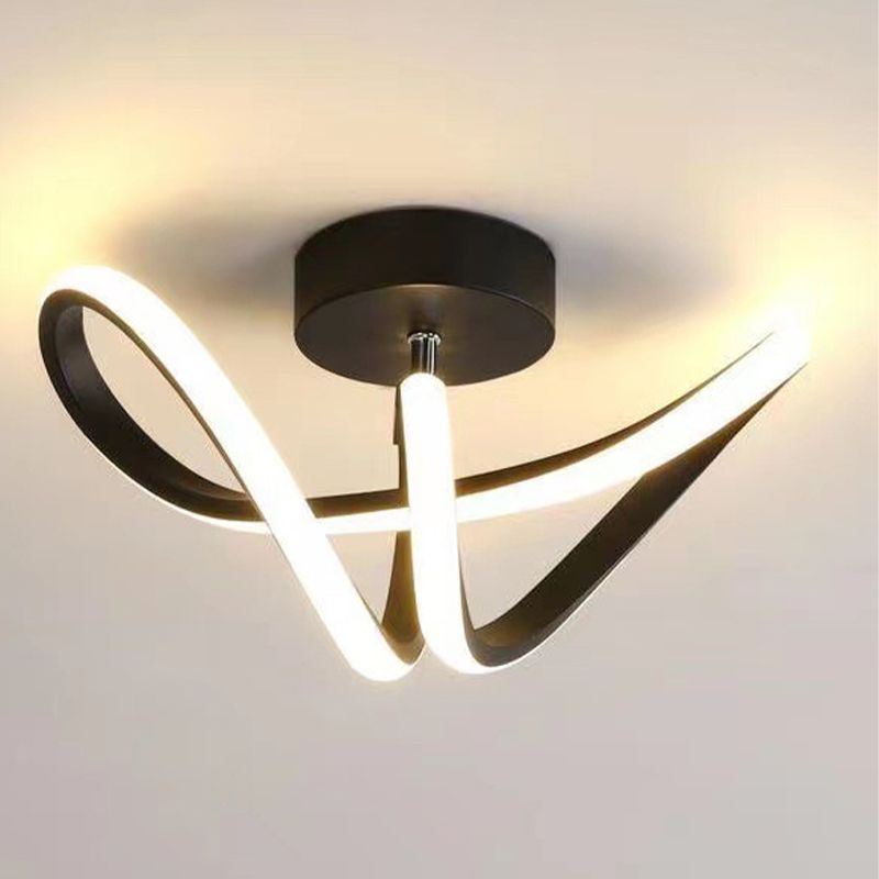 Lacey Moderne LED Plafondlamp Goud/Zwart Metaal Slaap/Woon/Badkamer