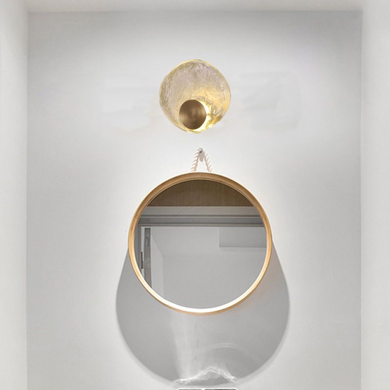 Kristy Design Ronde LED Wandlamp Metaal/Crystal Goud/Transparant Slaap/Woon/Badkamer