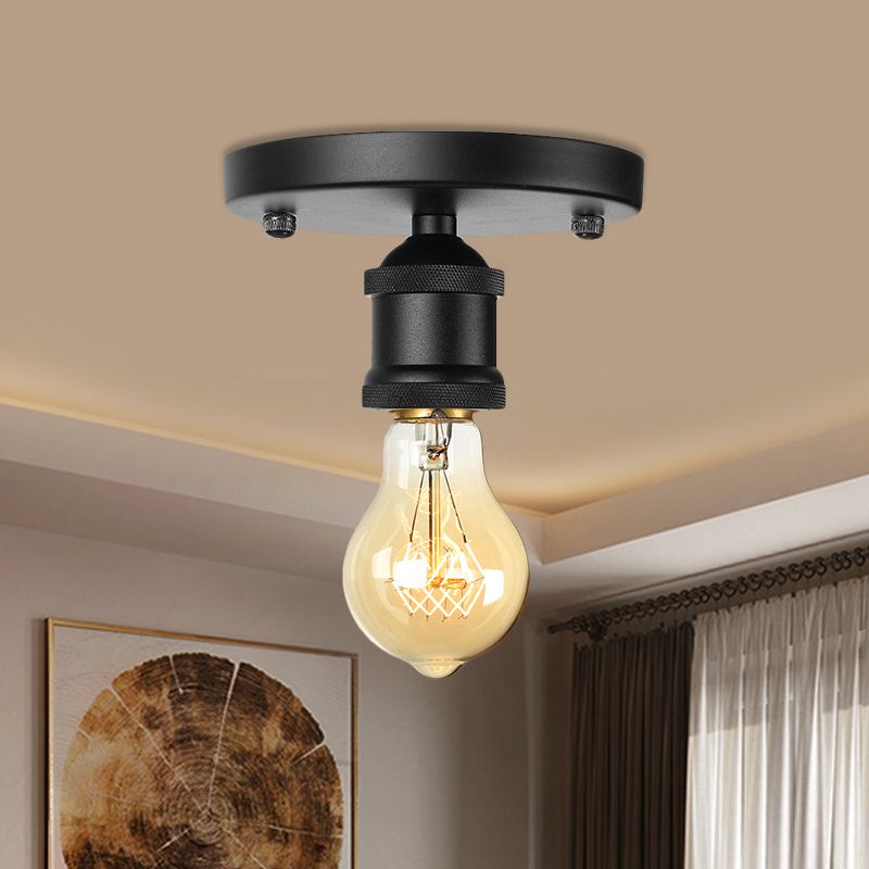 Valerio Retro Vintage Bulb Semi-Flush Mount Ceiling Light