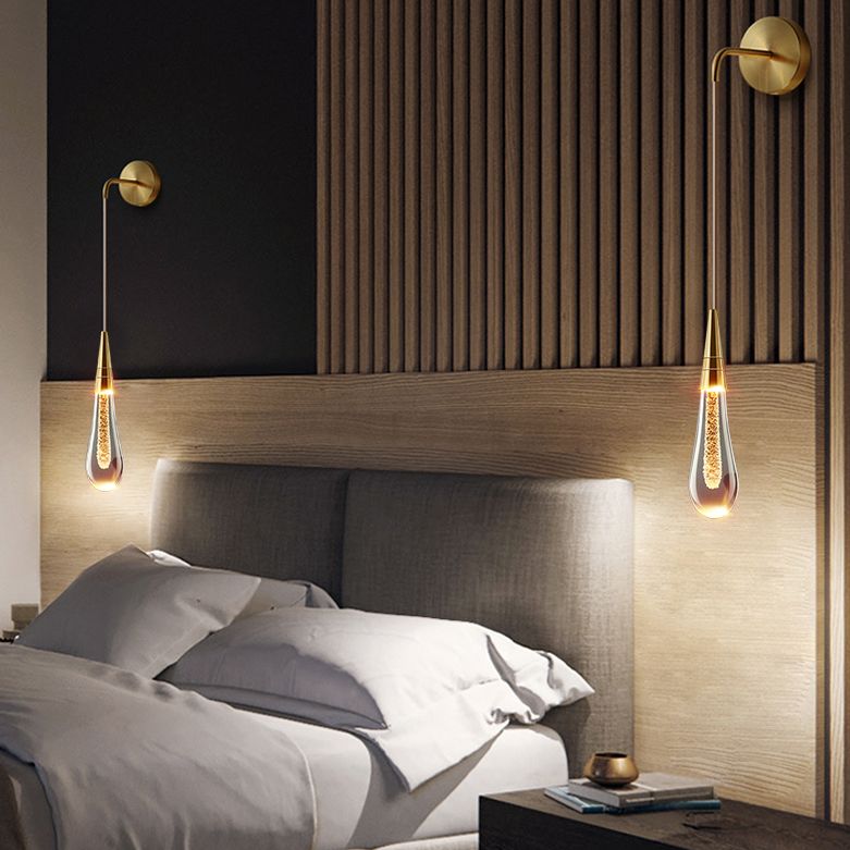 Marilyn Kleine Vintage LED Wandlamp Zwart Goud Metaal Slaapkamer