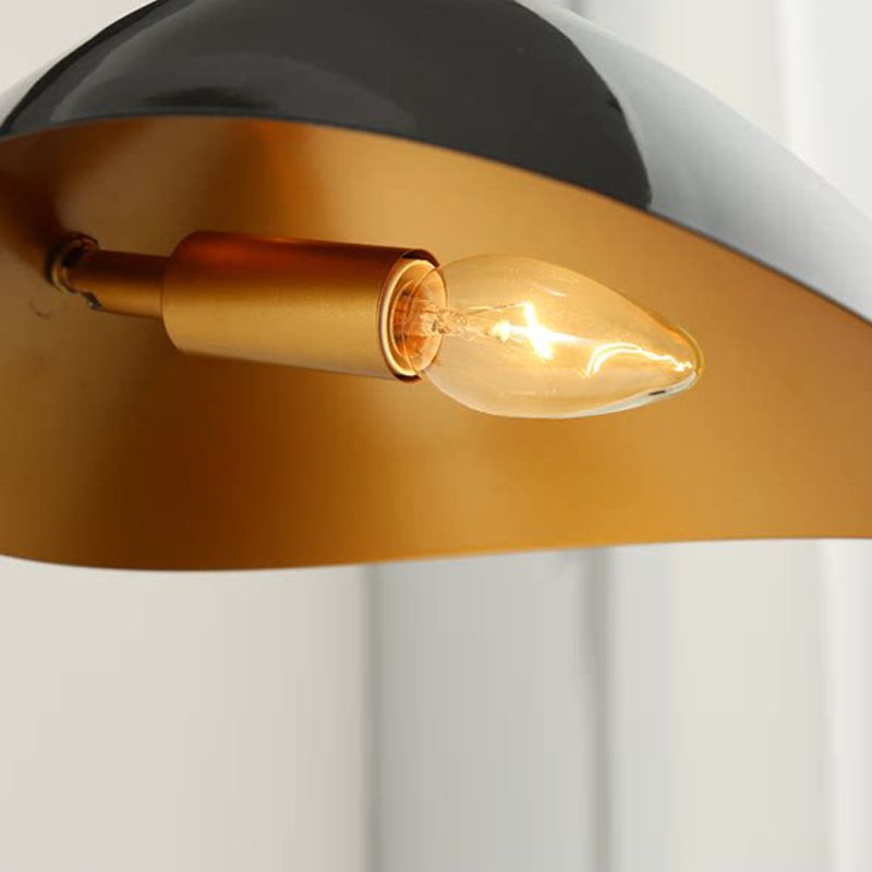 Orsini Industrieel Swing LED Wandlamp Zwart/Goud Metaal Woonkamer
