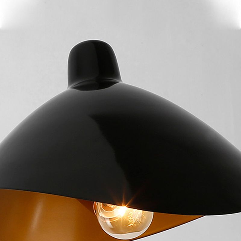 Orsini Industrieel Swing LED Wandlamp Zwart/Goud Metaal Woonkamer