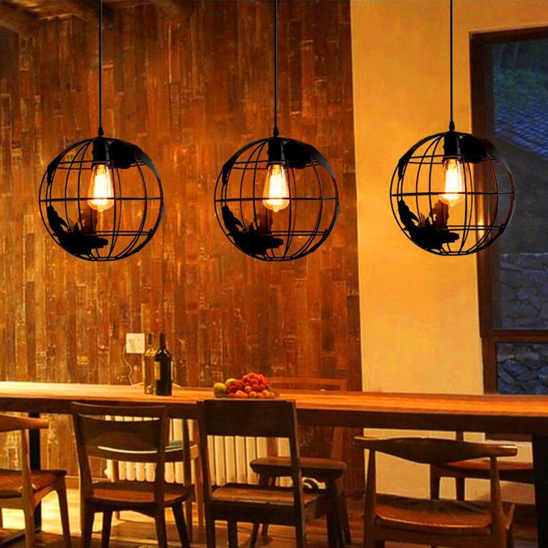 Sterling Industriele LED Hanglamp Zwart/Wit Metaal Eettafel Woonkamer