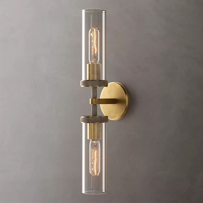 Leigh Moderne Cilinder LED Wandlamp Metaal/Crystal Zwart/Koper Slaap/Woon/Badkamer