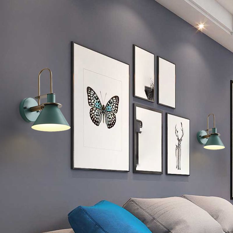 Morandi Design Coniform LED Wandlampen Metaal Zwart/Wit/Geel Slaap/Woon/Eetkamer