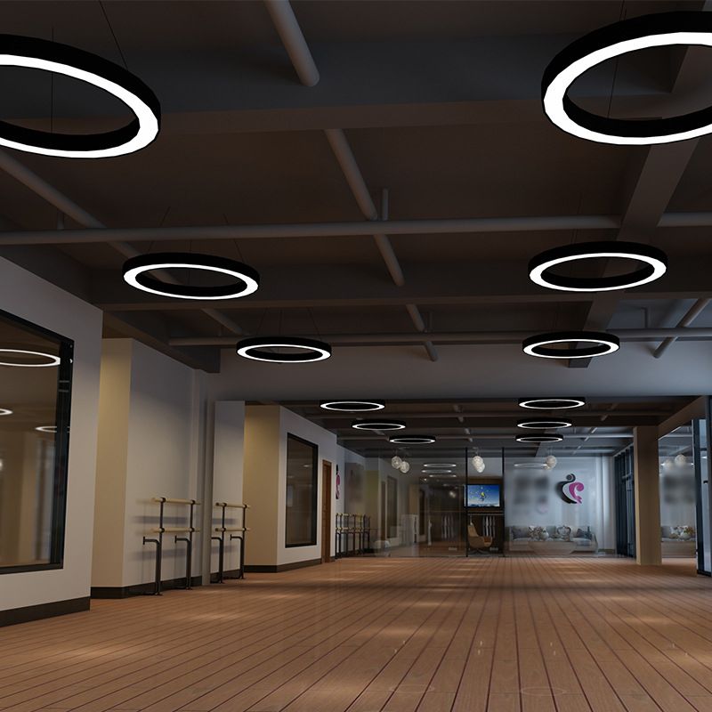 Alonza Moderne Ronde Hanglampen Wit Zwart Metaal Woonkamer Keuken