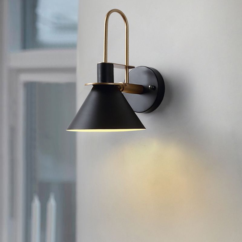 Morandi Design Coniform LED Wandlampen Metaal Zwart/Wit/Geel Slaap/Woon/Eetkamer