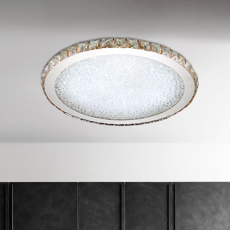 Kristy Luxe Rond Plafondlamp Amber Transparant Metaal Crystal Slaapkamer