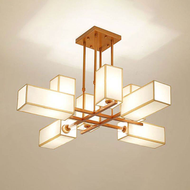 Lacey Retro Vierkant Hanglamp Zwart/Gouden Metaal Slaapkamer