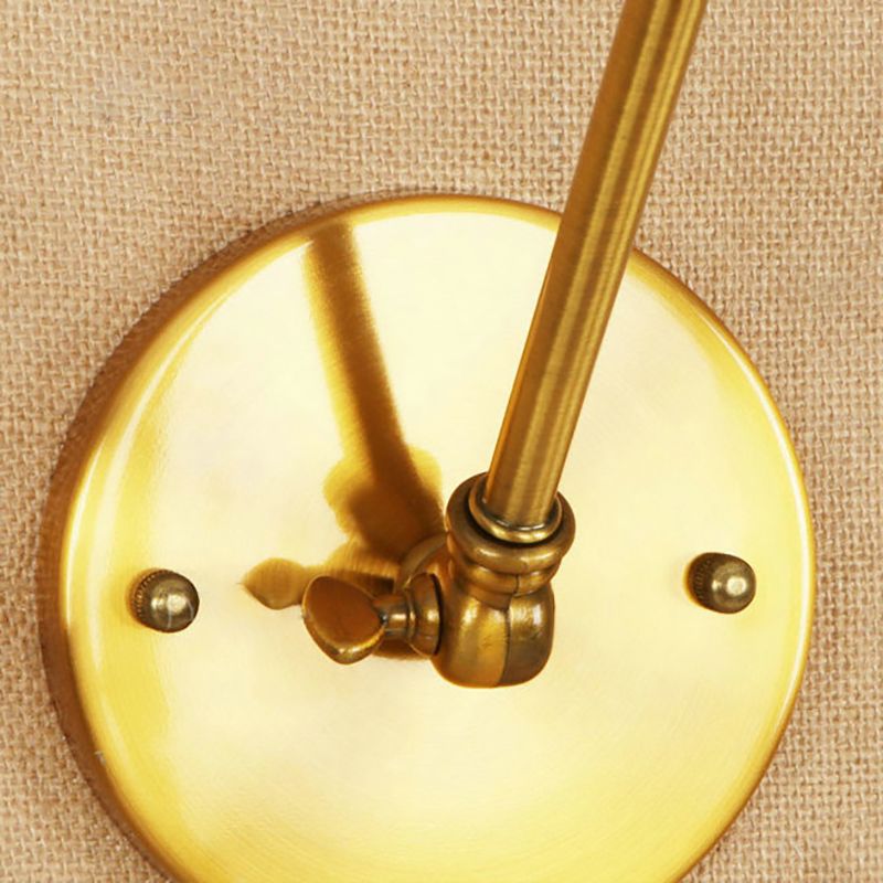 Valerio Wall Lamp Retro Saucer Lampshade Metal Adjustable 2 Color, Bedroom