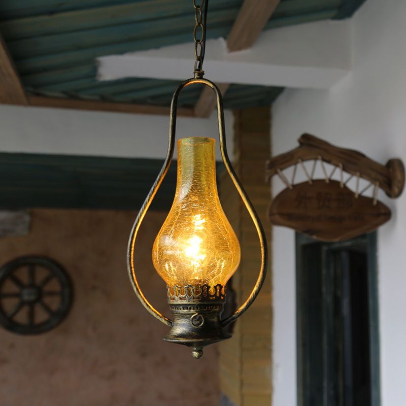 Valerio Rustic Vintage Kerosene LED Pendant Light