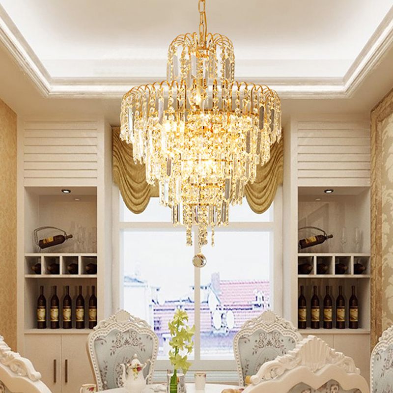 Marilyn Vintage Design Luxe LED Kroonluchter Crystal Goud Woonkamer
