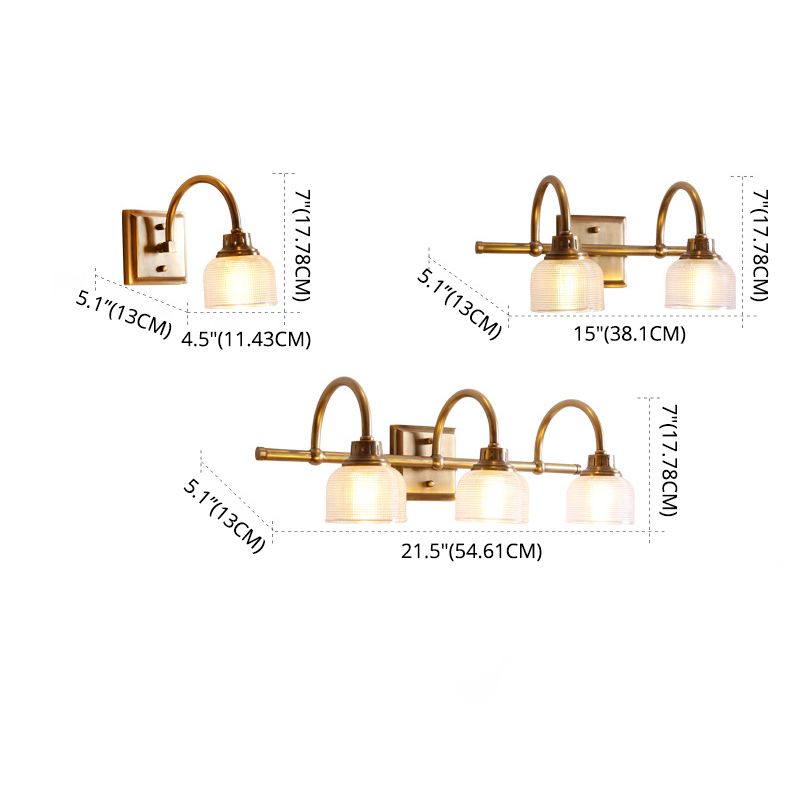 Valerio Vintage LED Wandlamp Komvormig Gouden Slaap/Woonkamer Metaal/Glass