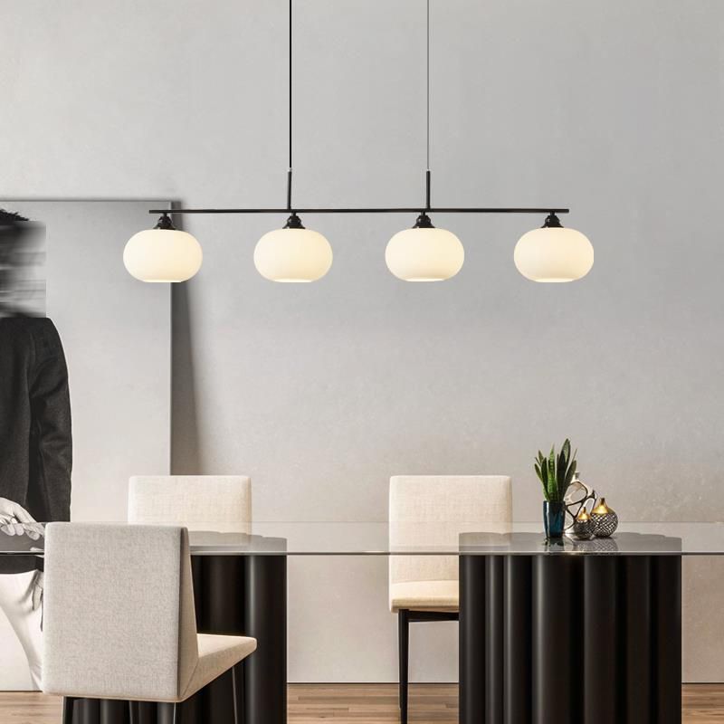 Hailie Retro Grote Plafondlamp Zwart Wit Metaal Woonkamer Keuken