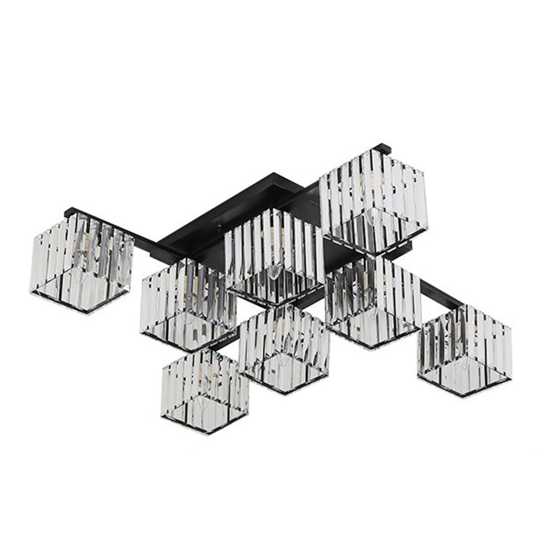 Kristy Moderne LED Plafondlamp Zwart Goud Glas Metaal Slaapkamer Woonkamer