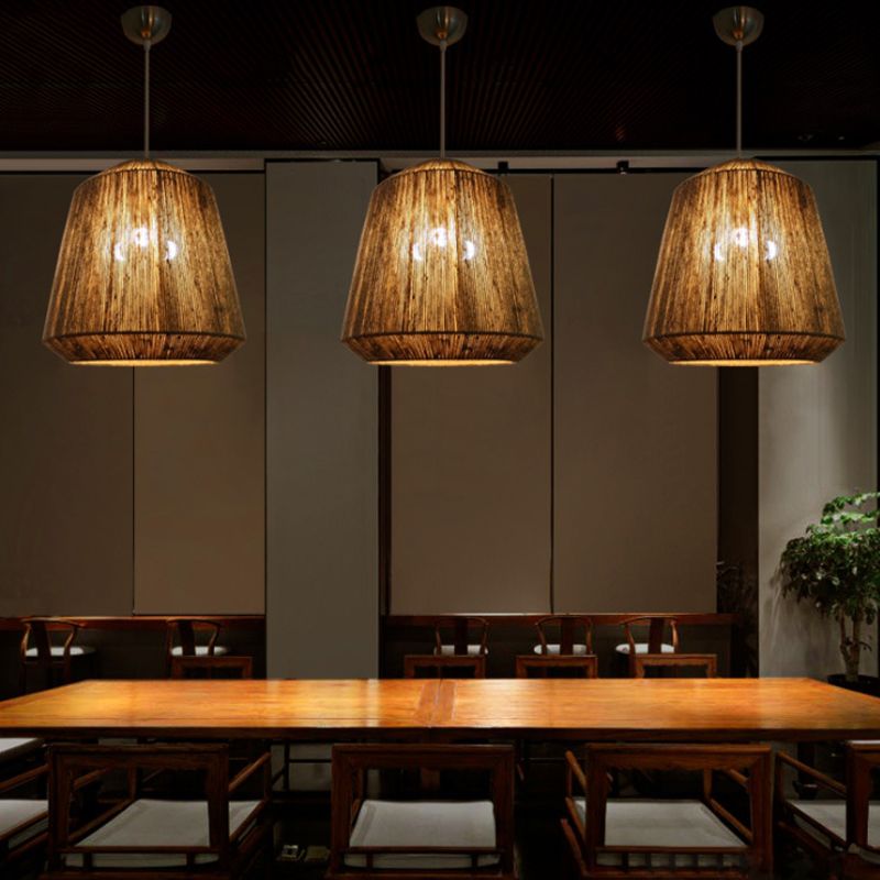 Valerio Retro Design Loom LED Hanglamp Bruin Slaapkamer Woonkamer