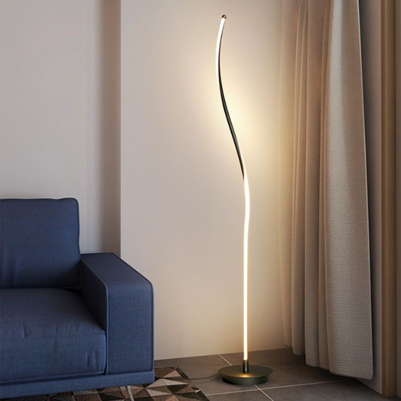 Louise Moderne Design Lineaire Vloerlamp Metalen Acryl Zwart/Wit Slaapkamer/Woonkamer