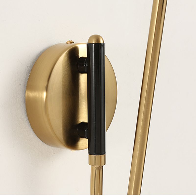 Orsini Industrieel Swing LED Wandlamp Zwart/Goud Metaal Woonkamer