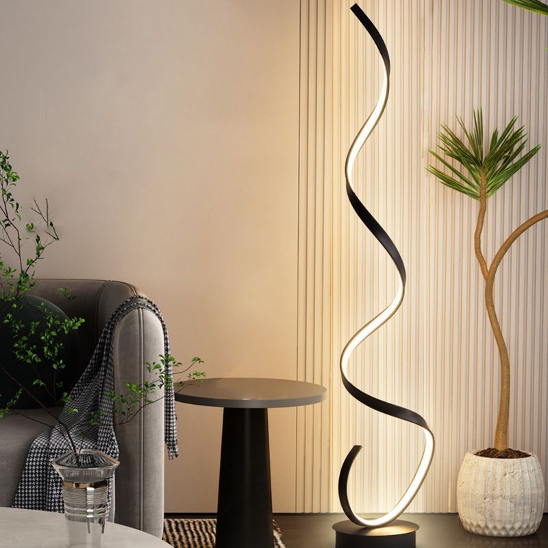 Louise Moderne Steamline Minimalistische Lineaire Vloerlamp Wit/Zwart Eetkamer/Woonkamer/Kelder/Hal