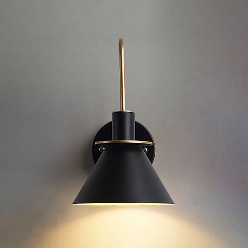 Morandi Design Coniform LED Wandlampen Metaal Zwart/Wit/Geel Slaap/Woon/Eetkamer