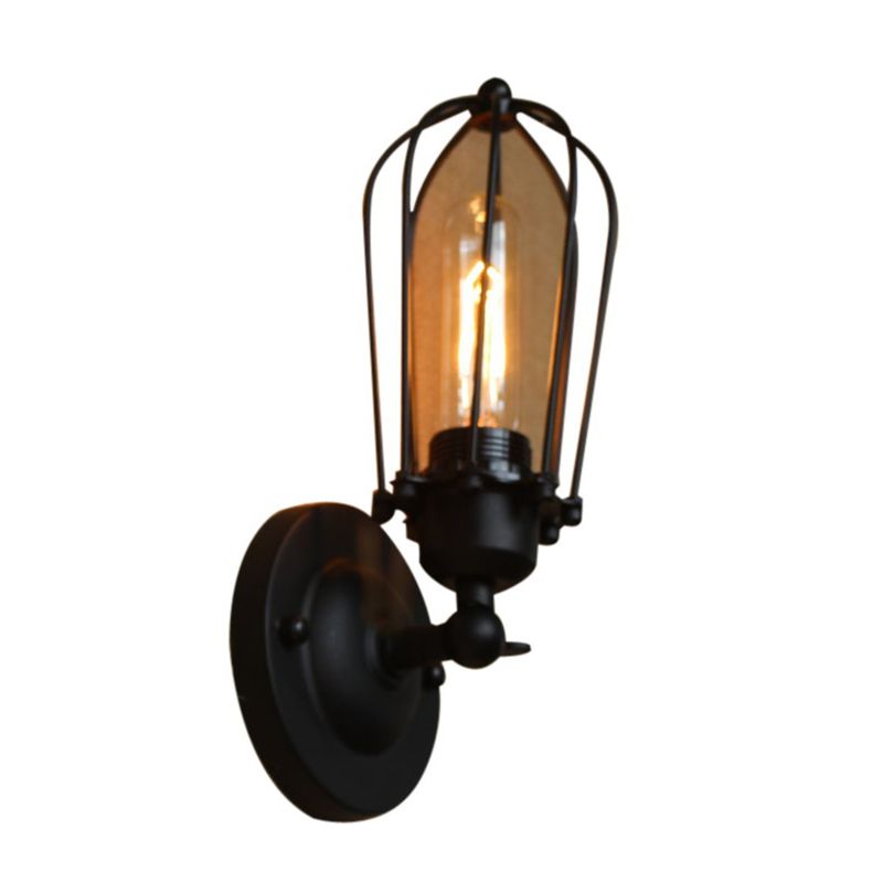 Valerio Vintage Iron Wall Lamp, Black/Rust/Bronze/Gold/Silver