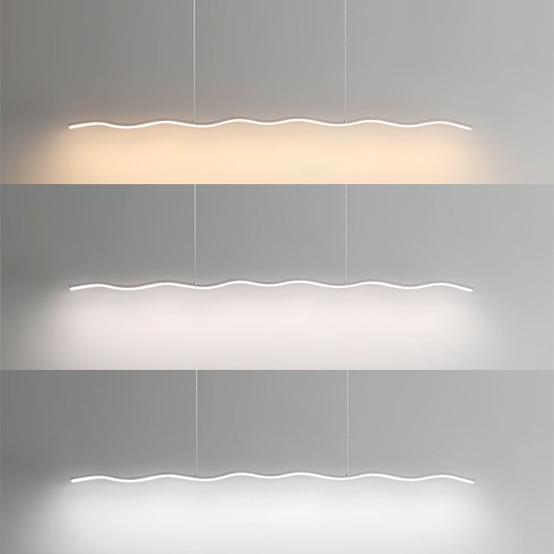 Louise Design Golflijn LED Hanglamp Zwart/WitMetaal Slaap/Eet/Woonkamer