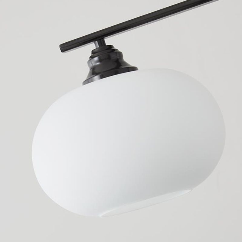 Hailie Retro Grote Plafondlamp Zwart Wit Metaal Woonkamer Keuken