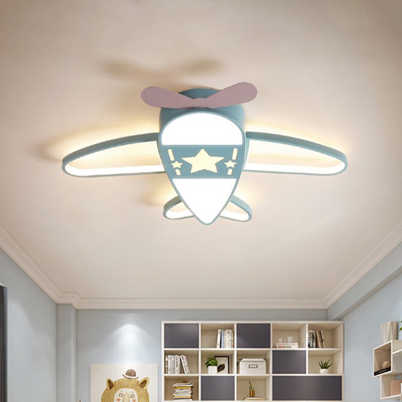 Morandi Moderne LED Plafondlamp Metaal Acryl Blauw Woonkamer Keuken