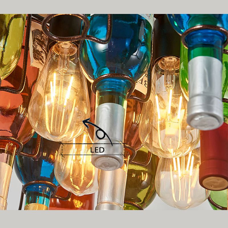Hailie Vintage Design LED Hanglamp Metaal Glas Slaapkamer Woonkamer
