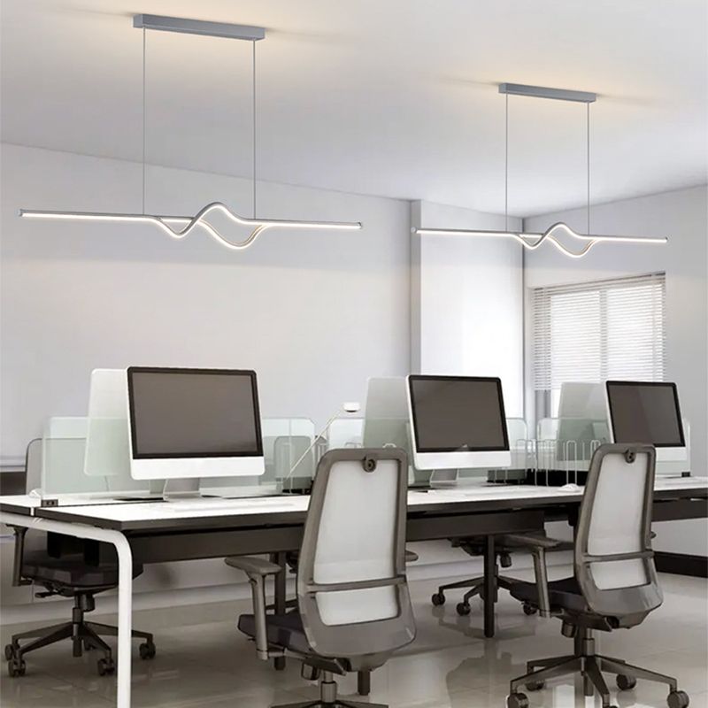 Louise Moderne Metaal/Silicagel Hanglamp Zwart/Wit/Grijs Eetkamer