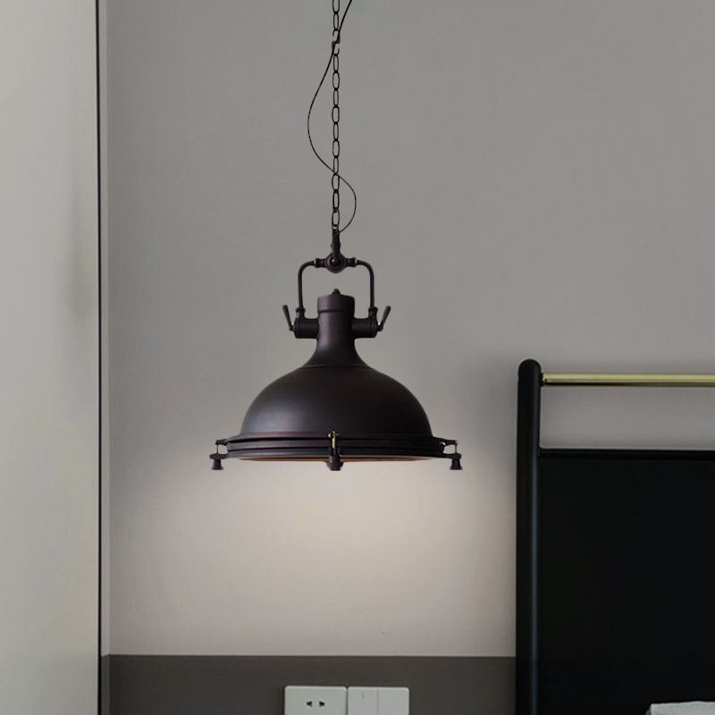 Valerio Rustic Retro Pot Black Metal Pendant Light, 2 Style