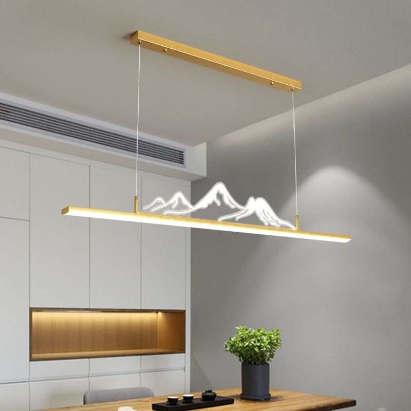 Louise Designer Moderne Hanglamp Zwart/ Goud Metaal/Acryl Slaapkamer