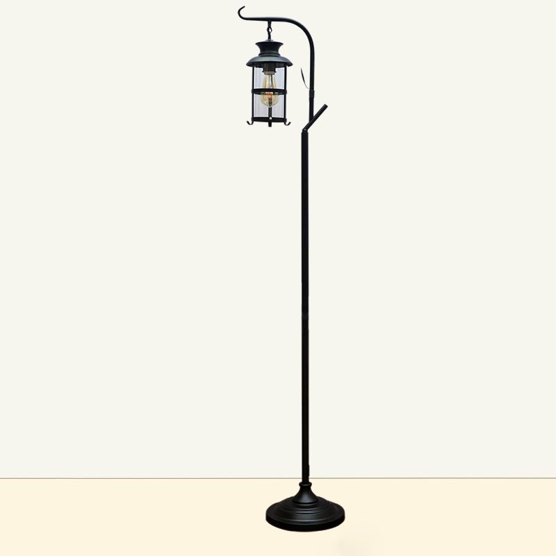 Valerio Retro LED Vloerlamp Zwart&Wit Slaap/Woonkamer Metaal&Glass
