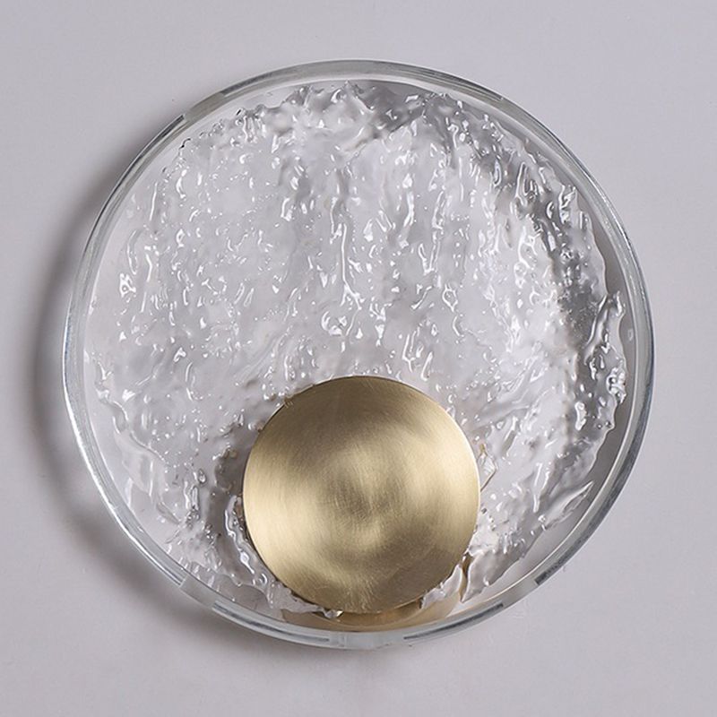 Kristy Design Ronde LED Wandlamp Metaal/Crystal Goud/Transparant Slaap/Woon/Badkamer