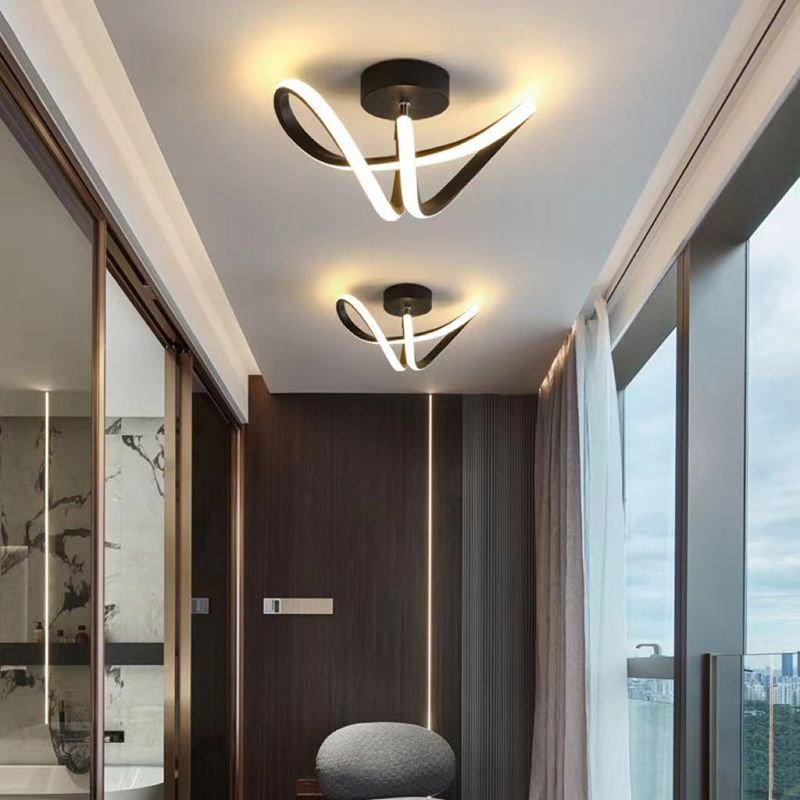 Lacey Moderne LED Plafondlamp Goud/Zwart Metaal Slaap/Woon/Badkamer