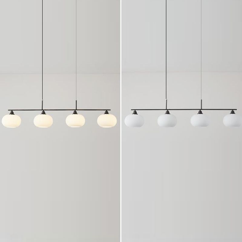 Hailie Retro Grote Plafondlamp Zwart Wit Metaal Woonkamer Keuken