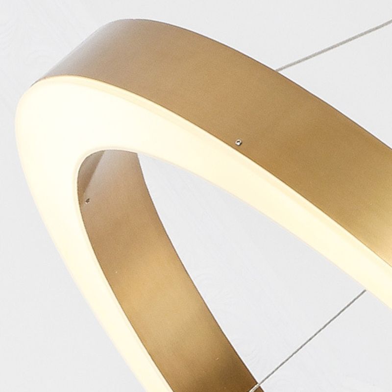 Alonza Moderne Ring Metalen Hanglamp, Woonk/Eetk/Slaapkamer, Goud