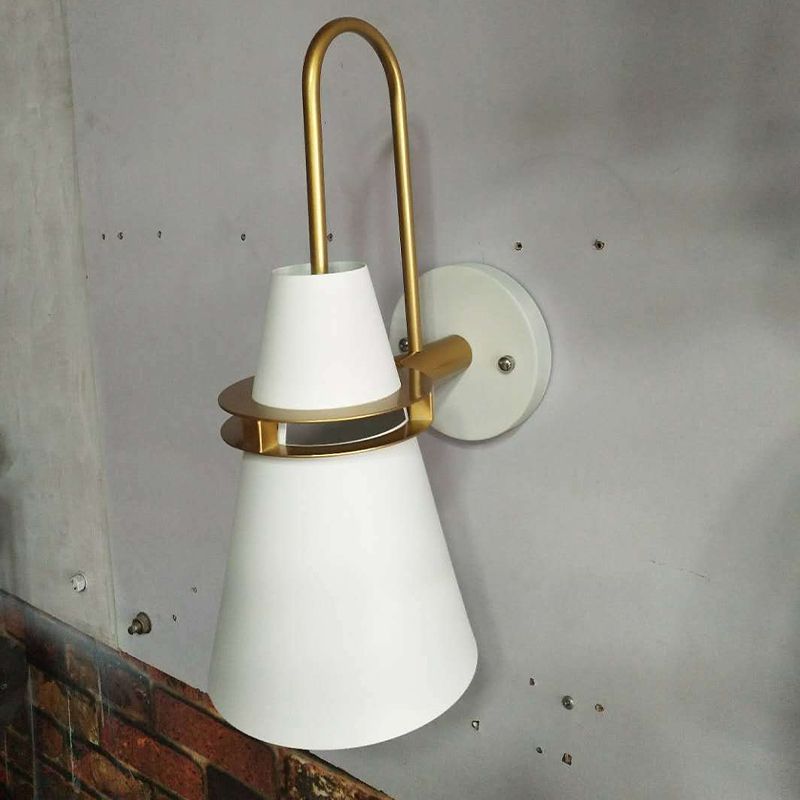 Morandi Moderne Kegel LED Wandlamp Metaal Zwart/Wit/Blauw Slaap/Woon/Badkamer