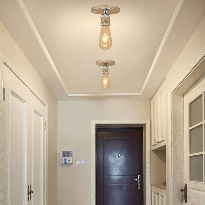 Valerio Retro Vintage Bulb Semi-Flush Mount Ceiling Light