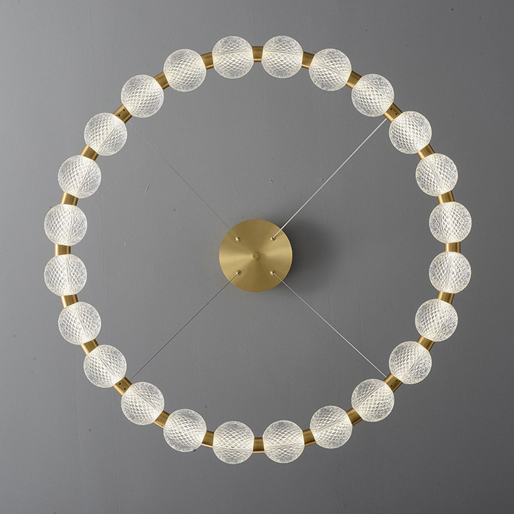 Hailie Design Ronde LED Hanglamp Metaal/Acryl Goud/Transparant Woon/Eetkamer