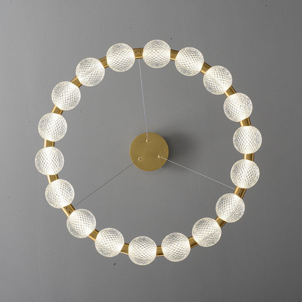 Hailie Design Ronde LED Hanglamp Metaal/Acryl Goud/Transparant Woon/Eetkamer