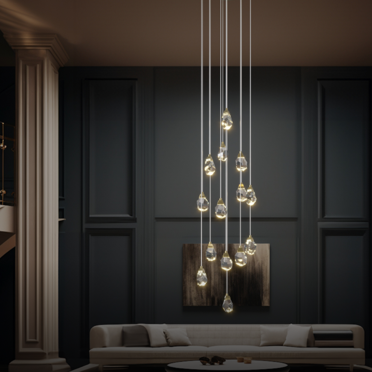 Marilyn Moderne LED Kroonluchters Wit Glas Slaapkamer Woonkamer