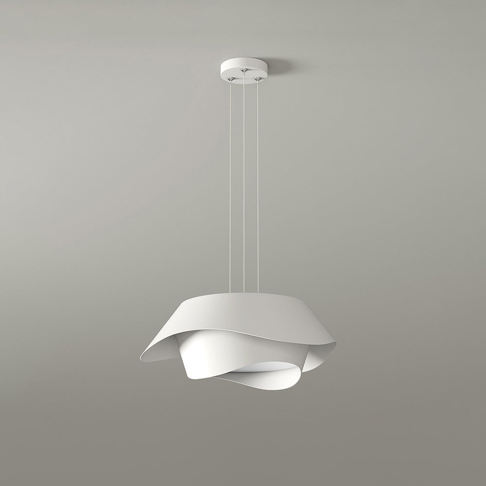 Carina Art Deco Bloemvorm Metalen Hanglamp, Wit, Woonk/Eetk/ Slaapkamer