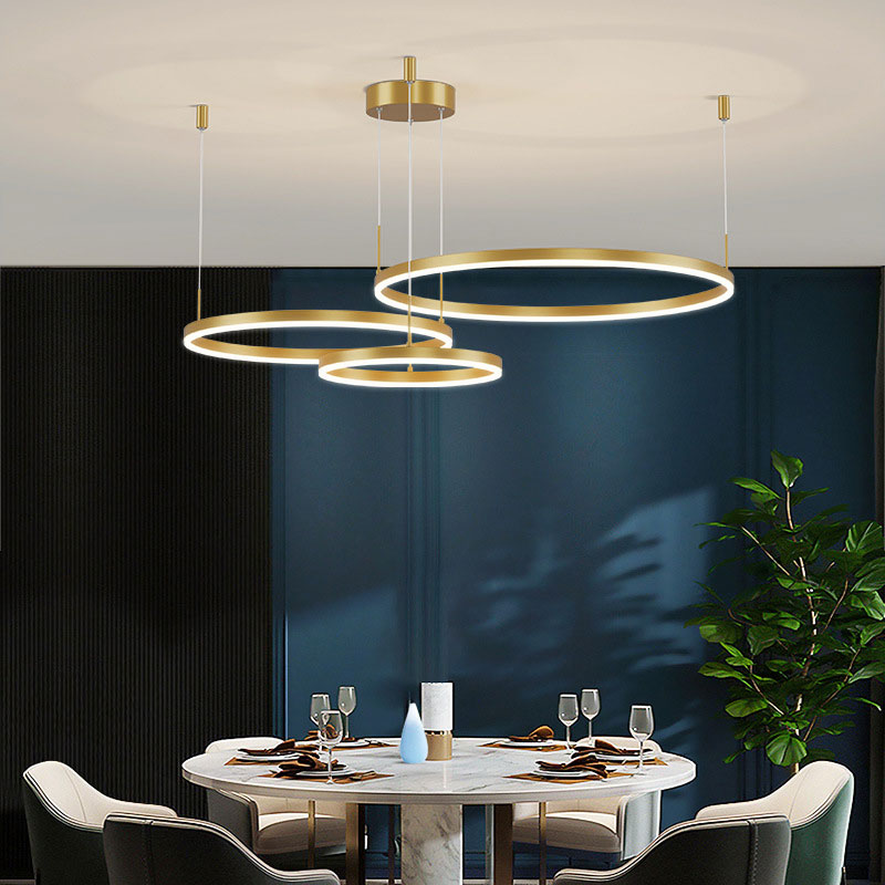 Alonza Moderne Grote Hanglampen Wit Metaal Slaapkamer Woonkamer Tir-Cirkel