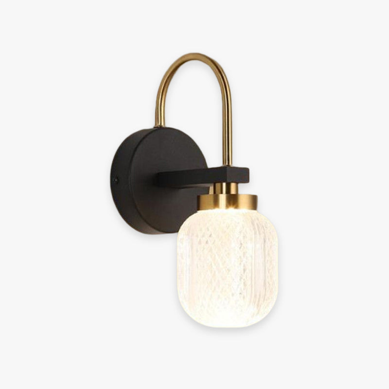 Orsini Vintage Kleine LED Wandlampen Wit Metaal Slaapkamer Woonkamer