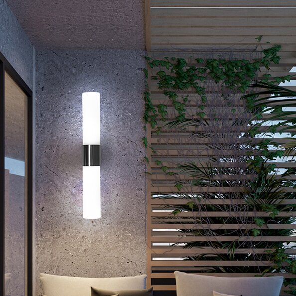 Leigh Moderne Cilinder LED Wandlamp Metaal/Glas Zwart/Goud Slaap/Woon/Badkamer