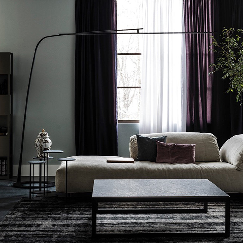 Edge Industriele Moderne LED Vloerlamp Zwart Metaal Slaapkamer