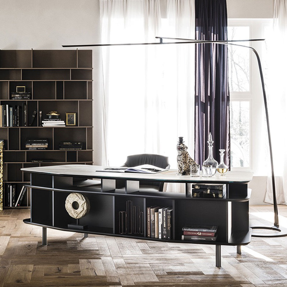 Edge Industriele Moderne LED Vloerlamp Zwart Metaal Slaapkamer