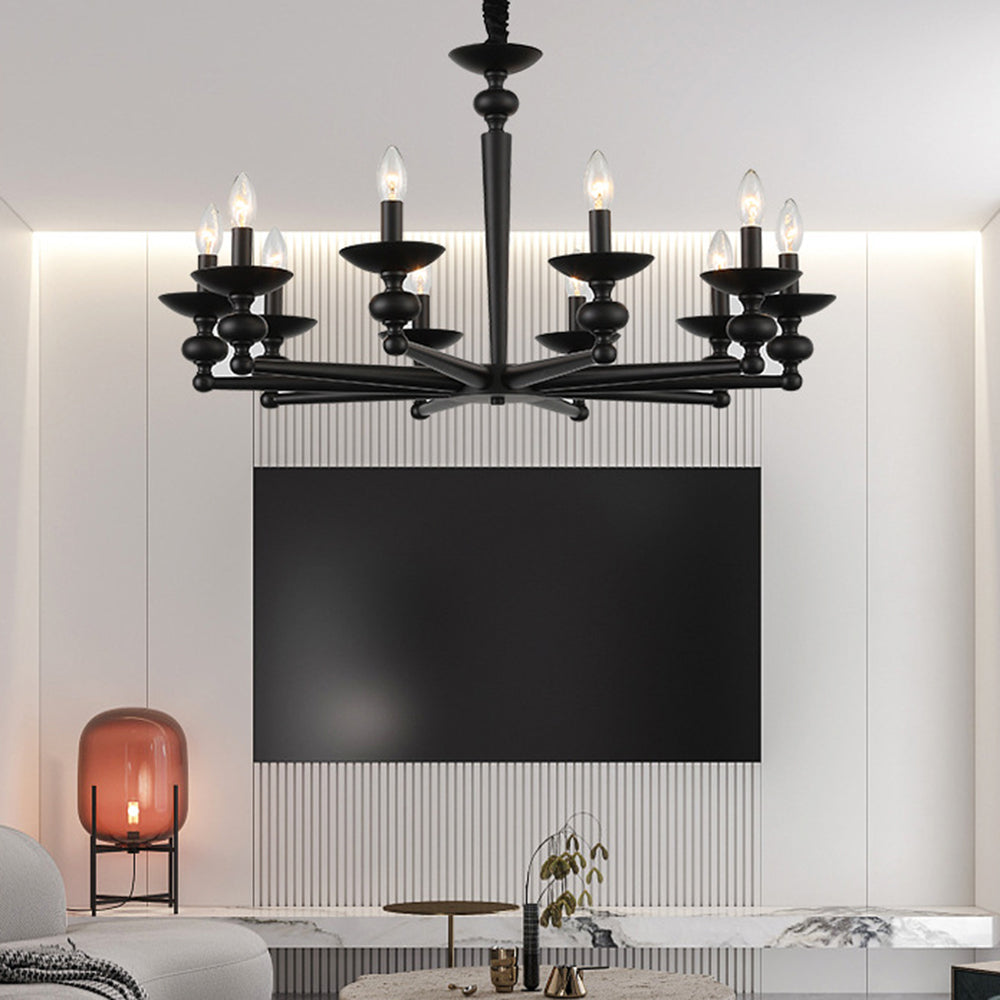 Valerio Retro Kaars Wandlamp/Zwarte Hanglamp Voor Woonk/ Eetkamer